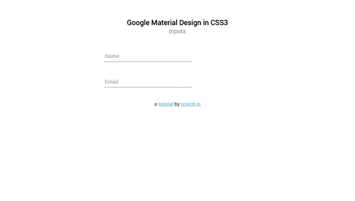 CSS Input Text - Google Material Design Input Boxes