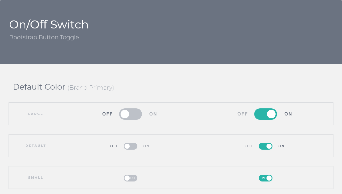 CSS Toggle Switches - Bootstrap Button Toggle (On/off Switch)