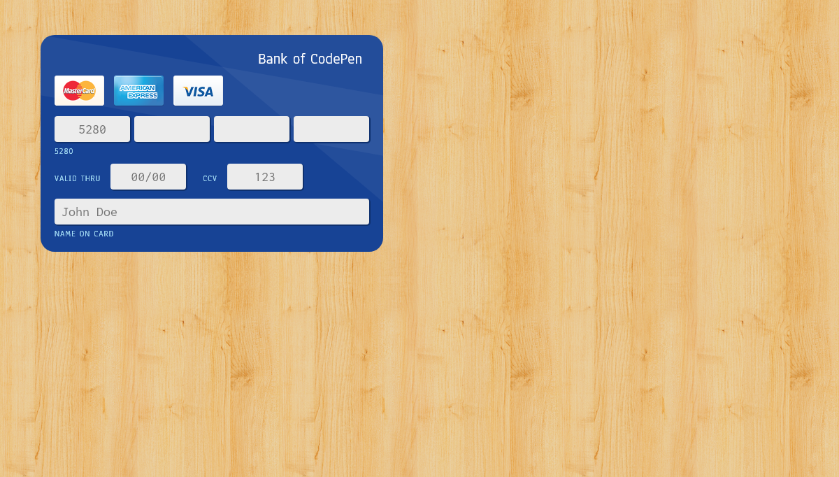 CSS Credit Cards - Cool CSS Credit Card