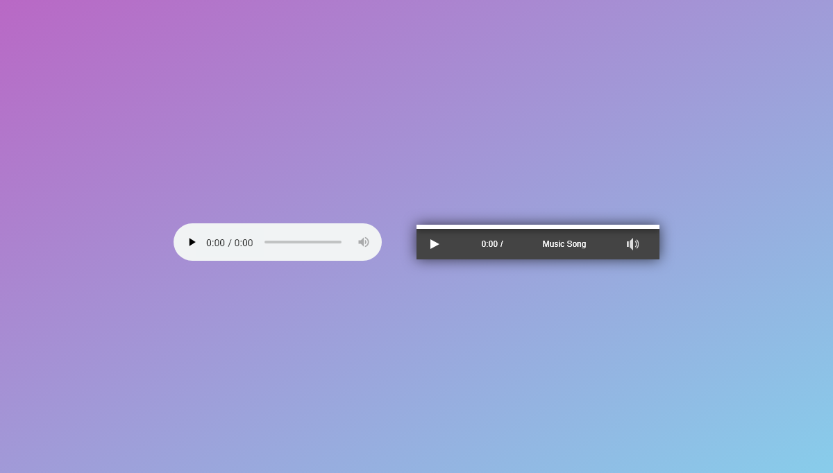 JavaScript Music Players - Custom Audio Player