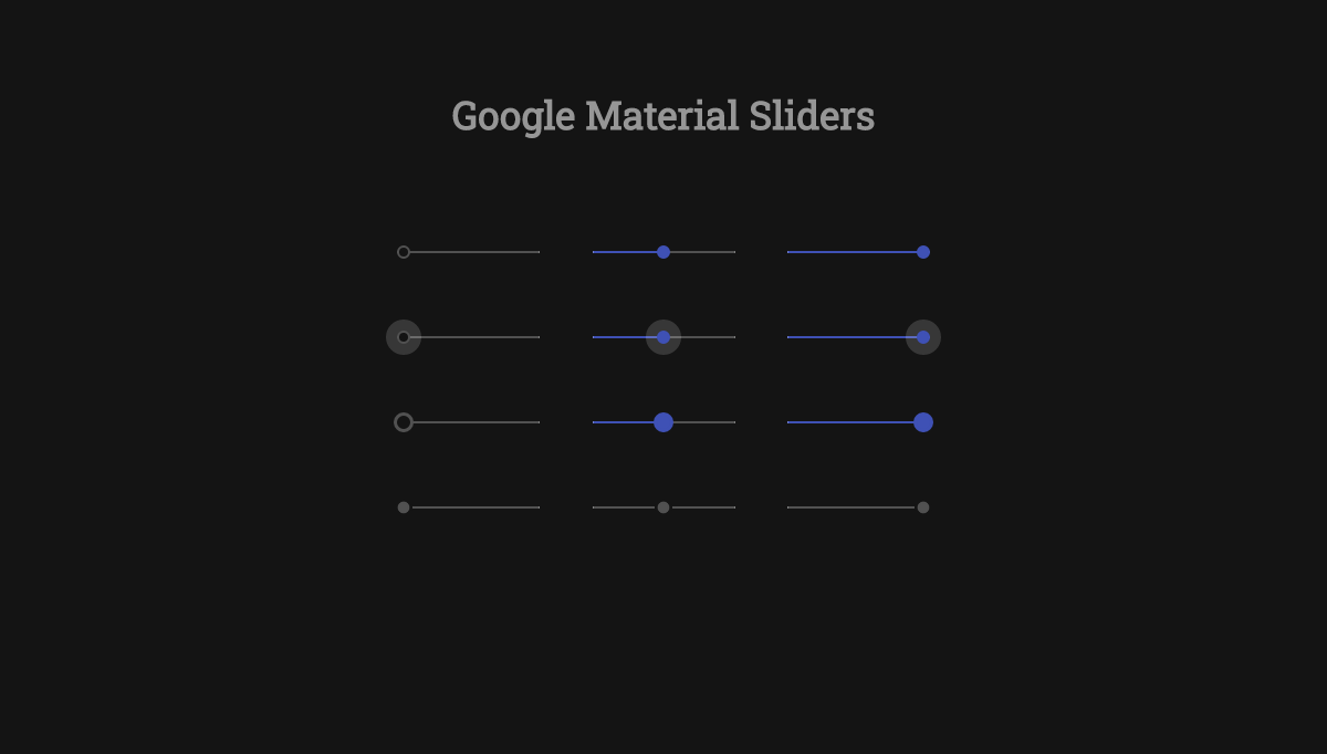 jQuery Range Sliders - Google Material Sliders