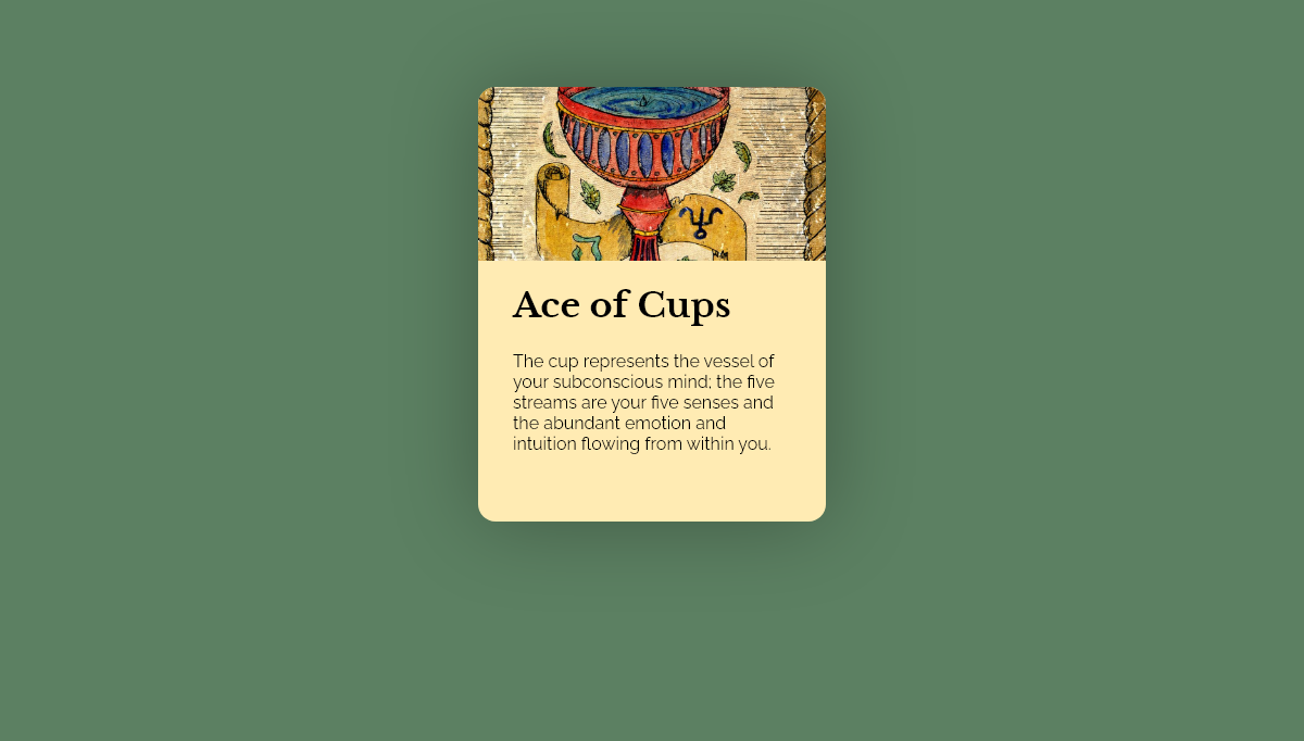 CSS Cards - Ace of Cups CSS card design