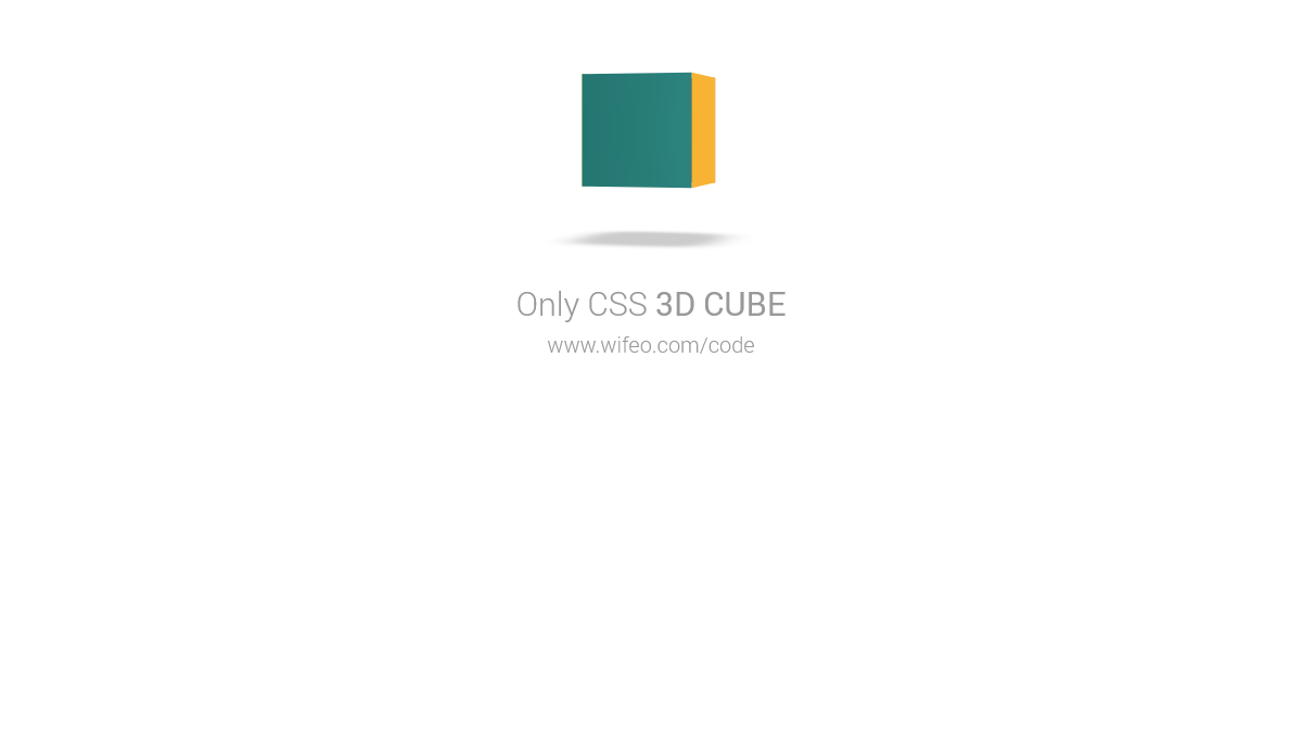 CSS Cubes - PURE CSS 3D CUBE