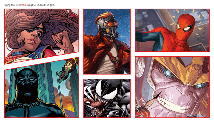 CSS Grid Examples - MARVEL POSTER [CSS GRID]