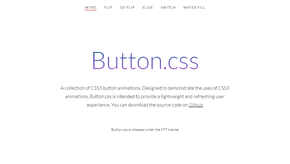 CSS Button Libraries - Button.css: CSS3 Button Animations