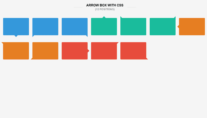 CSS Arrows - Arrow Box With CSS (12 Positions)