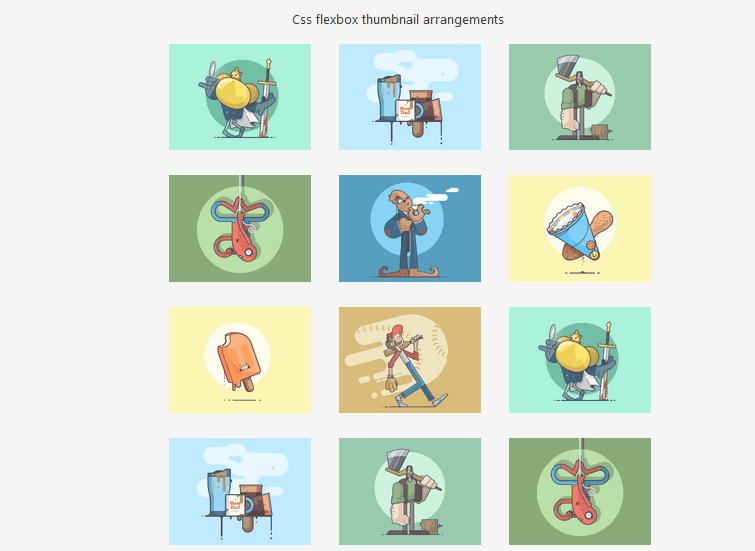 CSS Thumbnails - flex- thumbnails