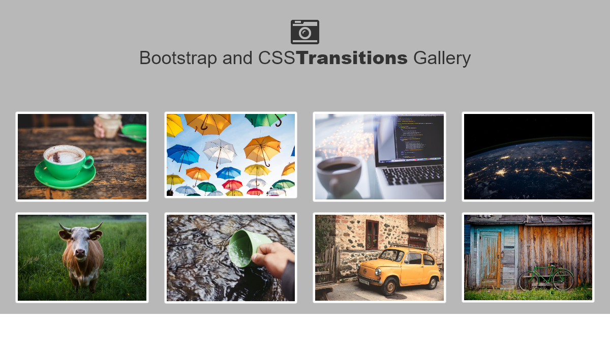 CSS Thumbnails - Basic Thumbnail Gallery Using Bootstrap and CSS Transitions