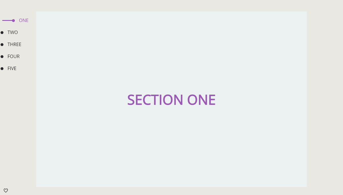 jQuery Scrolling Menus - Vertical Navigation Scroll Effect