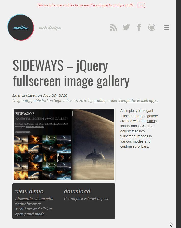 jQuery Gallery Plugins - Sideways