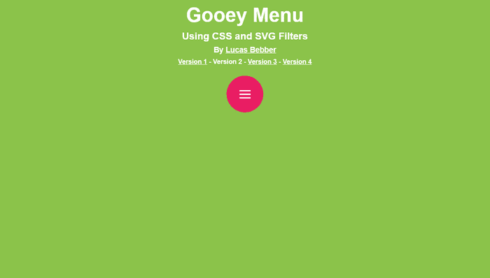CSS Circle Menus - CSS Gooey Menu (Version 2)