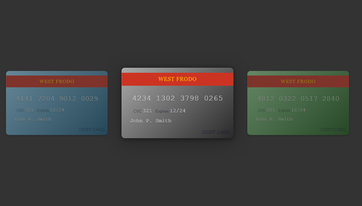 CSS Credit Cards - CSS Credit card template