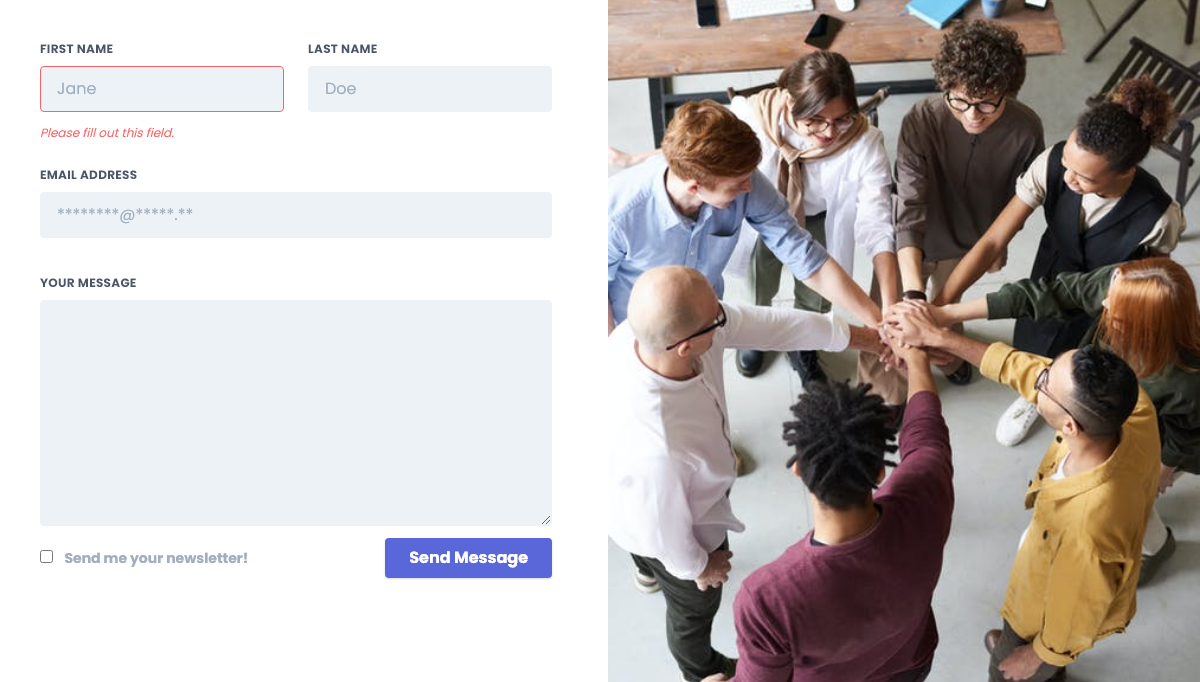 CSS Forms - Tailwind CSS Contact Form/Page - 8th
