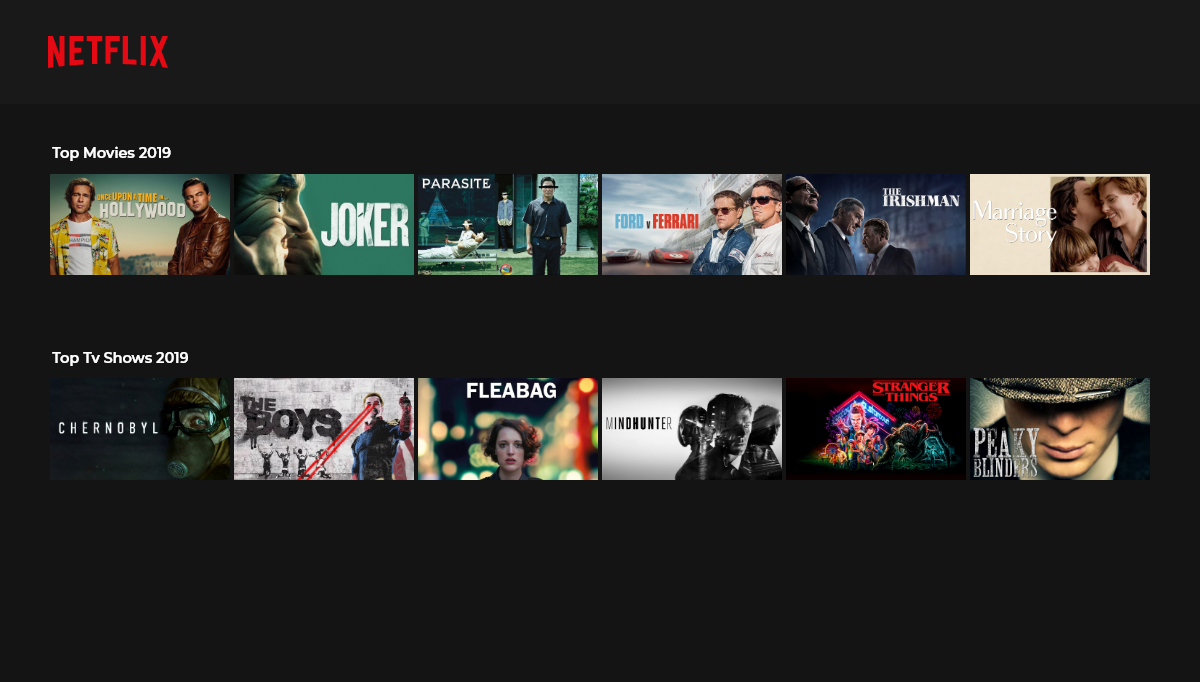 jQuery Cards - Netflix cards hover effect