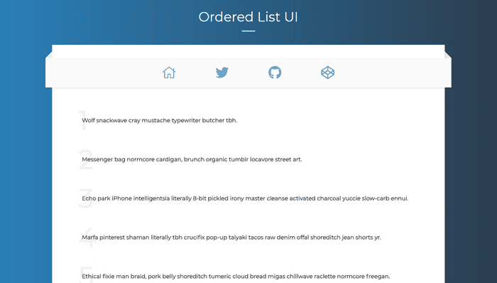 CSS Lists - List UI