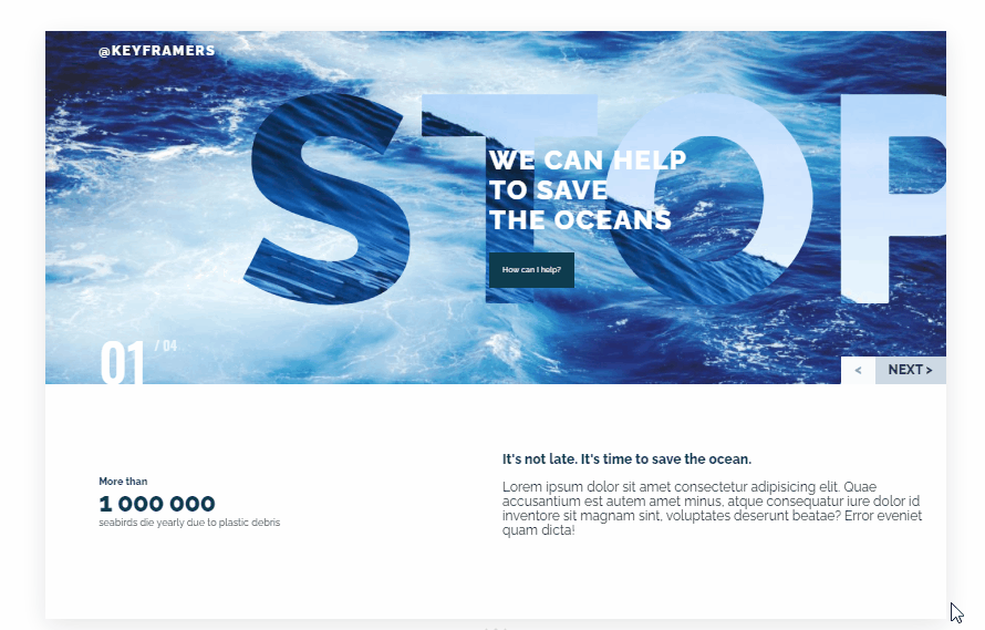 CSS Sliders - Oceanic Overlays Slider
