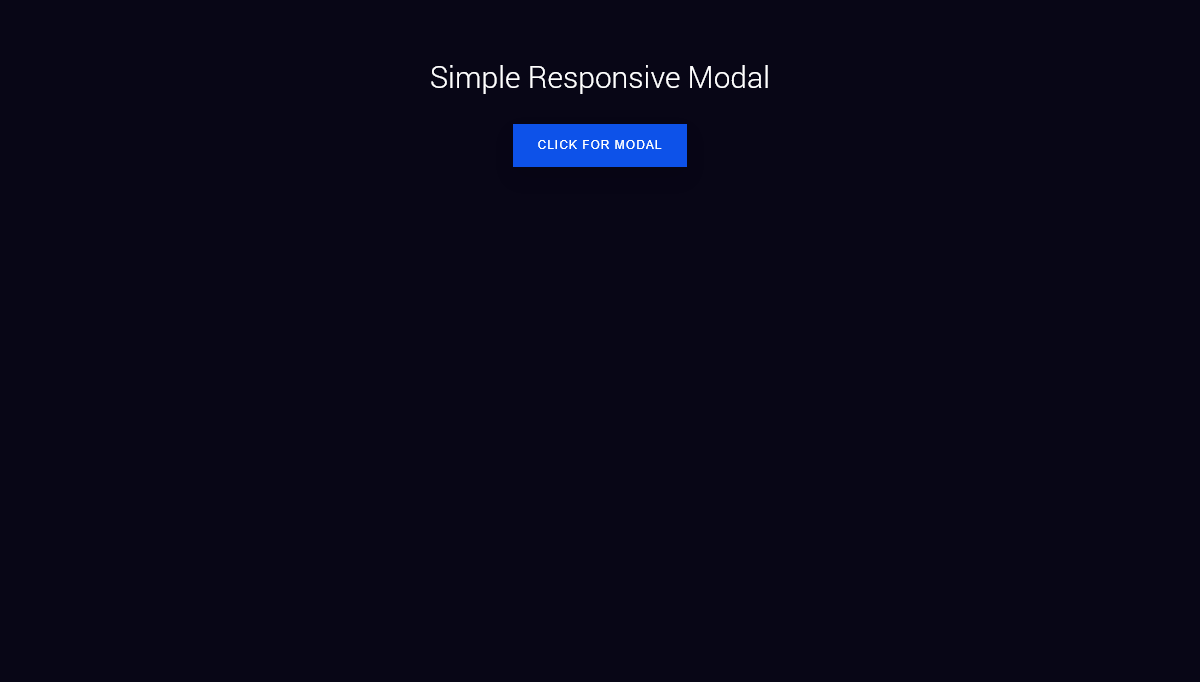 CSS Modal Windows - Responsive Modal