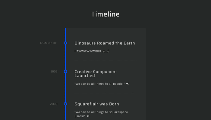 CSS Timelines - CSS Timeline for Giggles