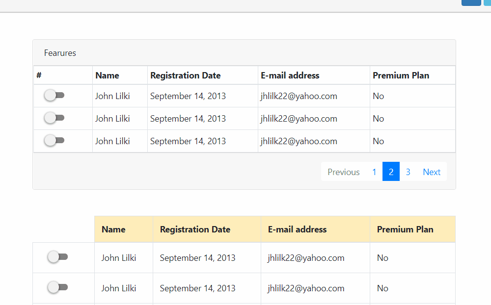 Bootstrap Tables - bootstrap4 table #table #checkbox #pagination #bootstrap4 #responsive-table #material-checkbox