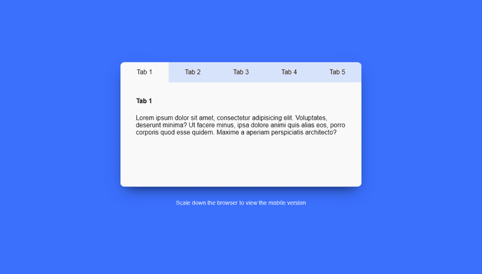 JavaScript Tabs - Mobile First Accordion to Tabs