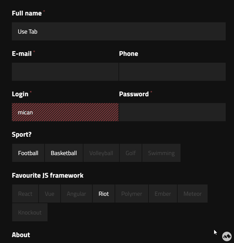 CSS Forms - No Questions Asked Form & Magic Focus