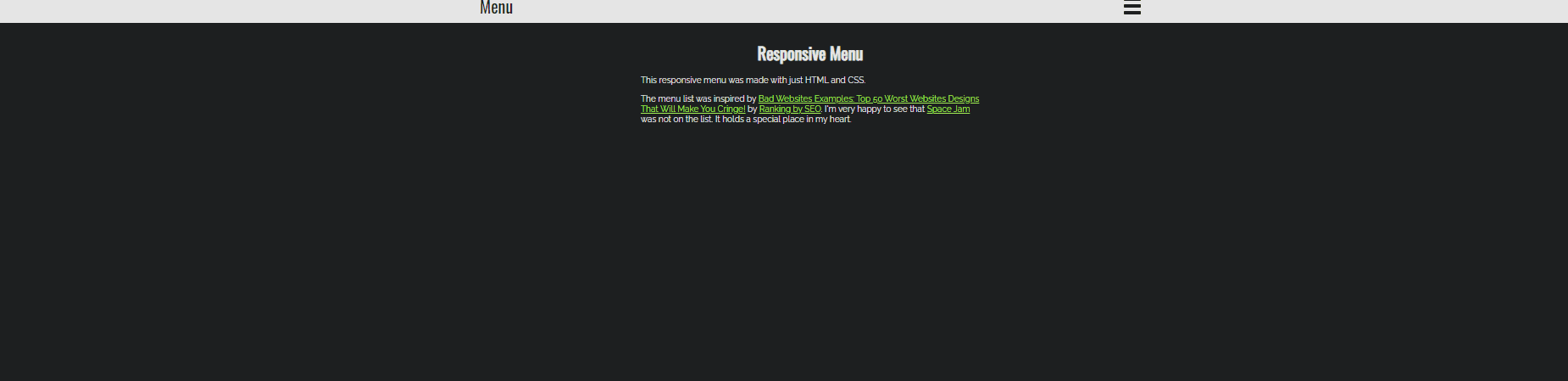 CSS Fullscreen Menus - Simple And Responsive Menu (HTML5 And CSS3 Only)