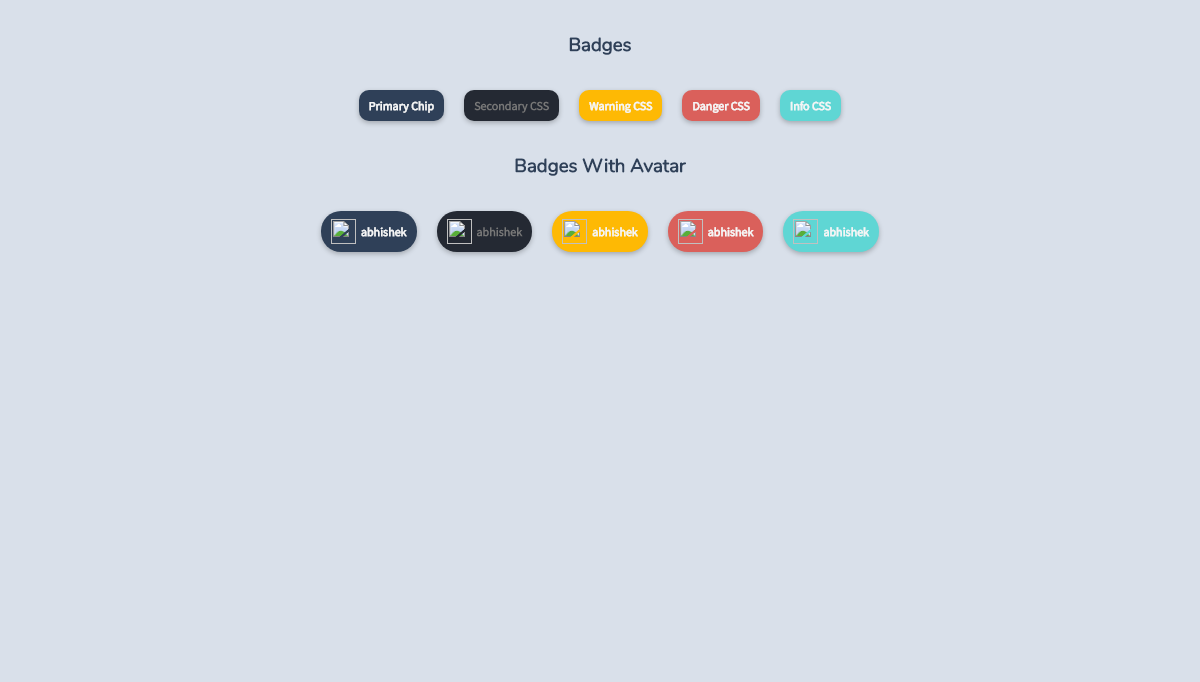 CSS Badges - CSS Badges Chips