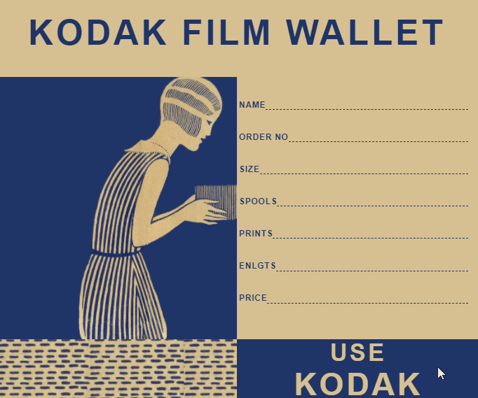 CSS Grid Examples - Responsive Vintage Kodak Film Wallet in CSS Grid