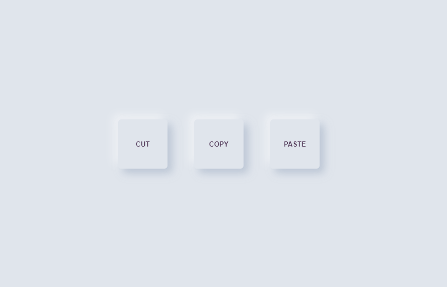 CSS Neumorphism Examples - Soft-UI Button Pattern