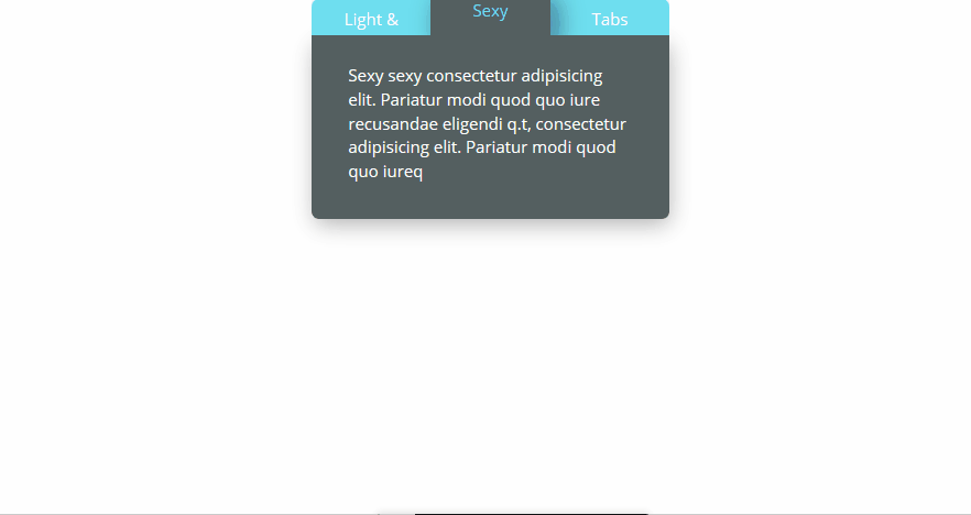 jQuery Tabs - Light & Sexy Tabs