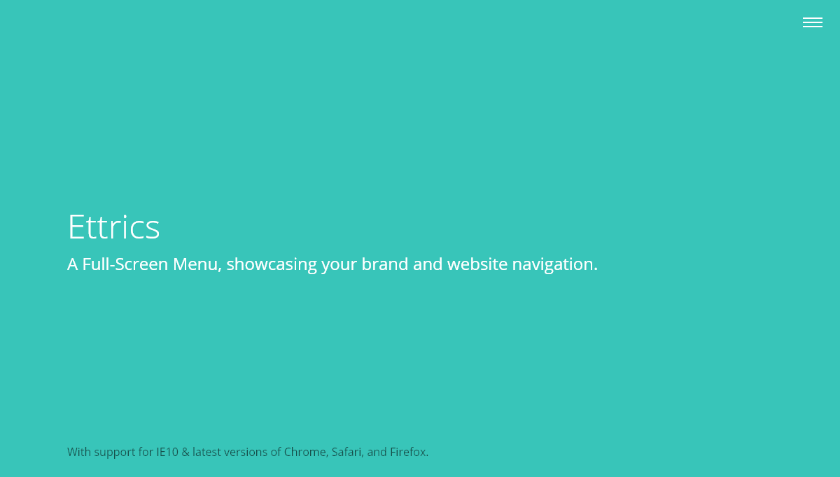 CSS Menu - Full-Screen Menu Overlay