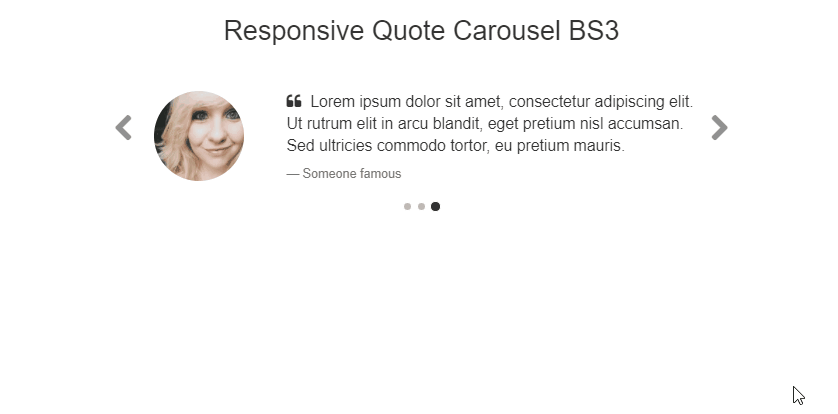 Bootstrap Carousels - Responsive Quote Carousel