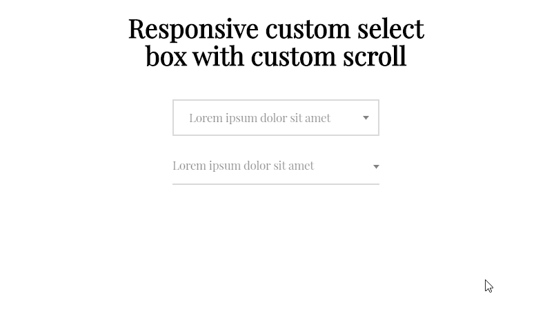 jQuery Select/Multiselect Boxes - Responsive custom select box with custom scroll