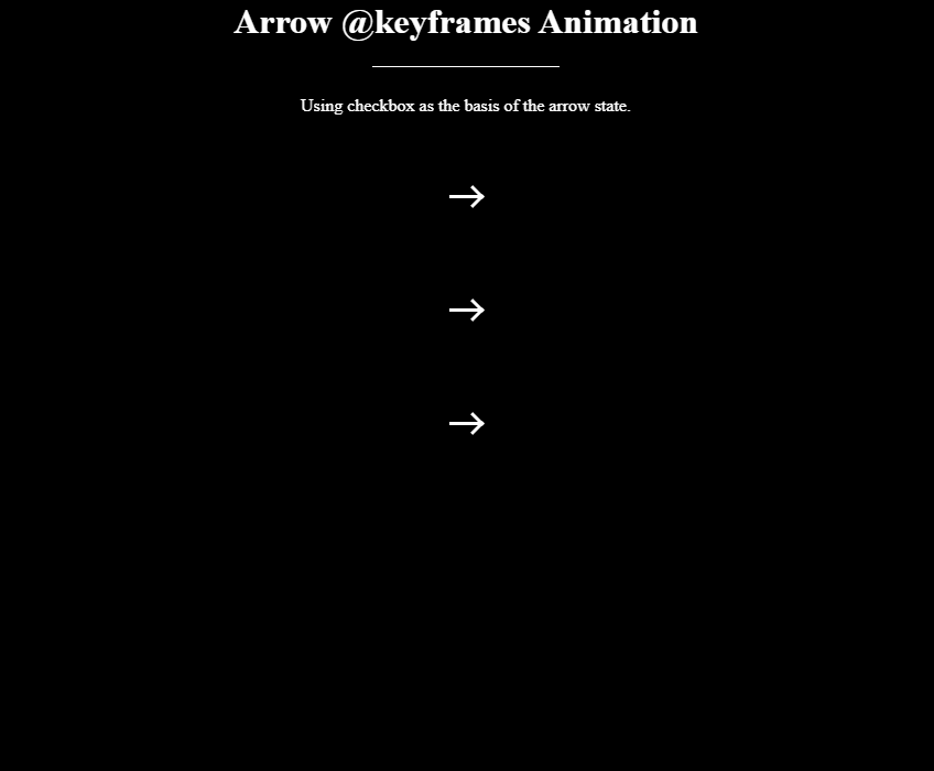 CSS Arrows - CSS @keyframes Arrow Animation