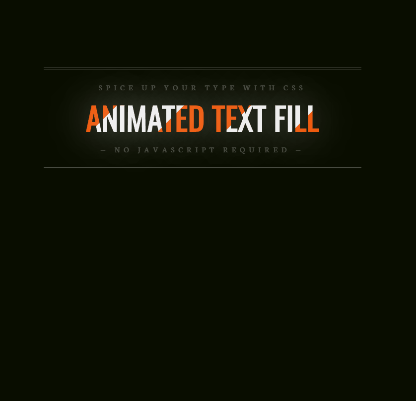 CSS Text Animations - Animated Text Fill
