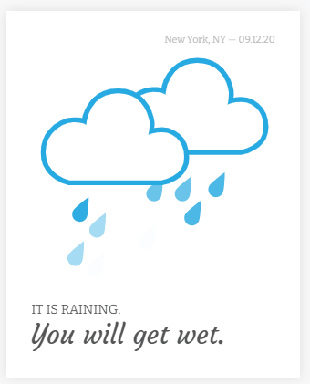 CSS Weather Widgets - Weather Widget with CSS and SVG: Raining