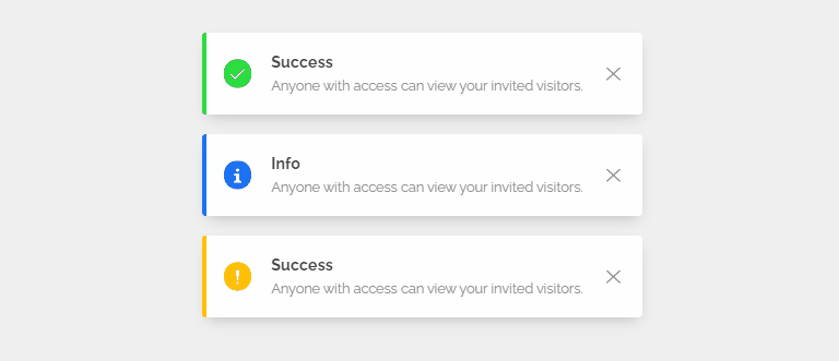 jQuery Notifications - Toast Messages + Remove Animation