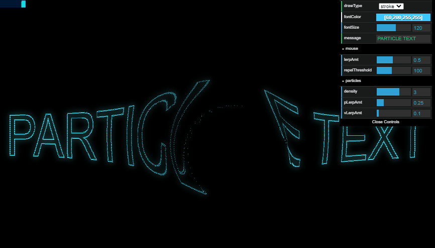 JavaScript Text Effects - Particle Text