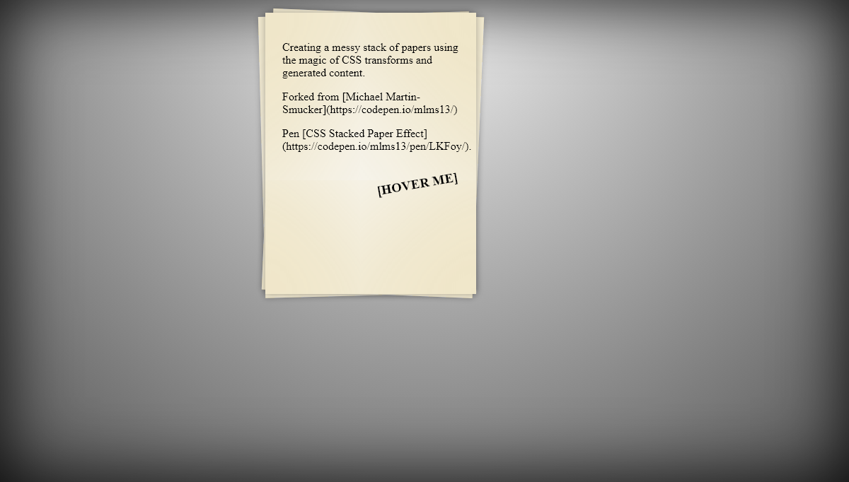 CSS Paper Effects - CSS Stacked Paper Effect [Edit.]