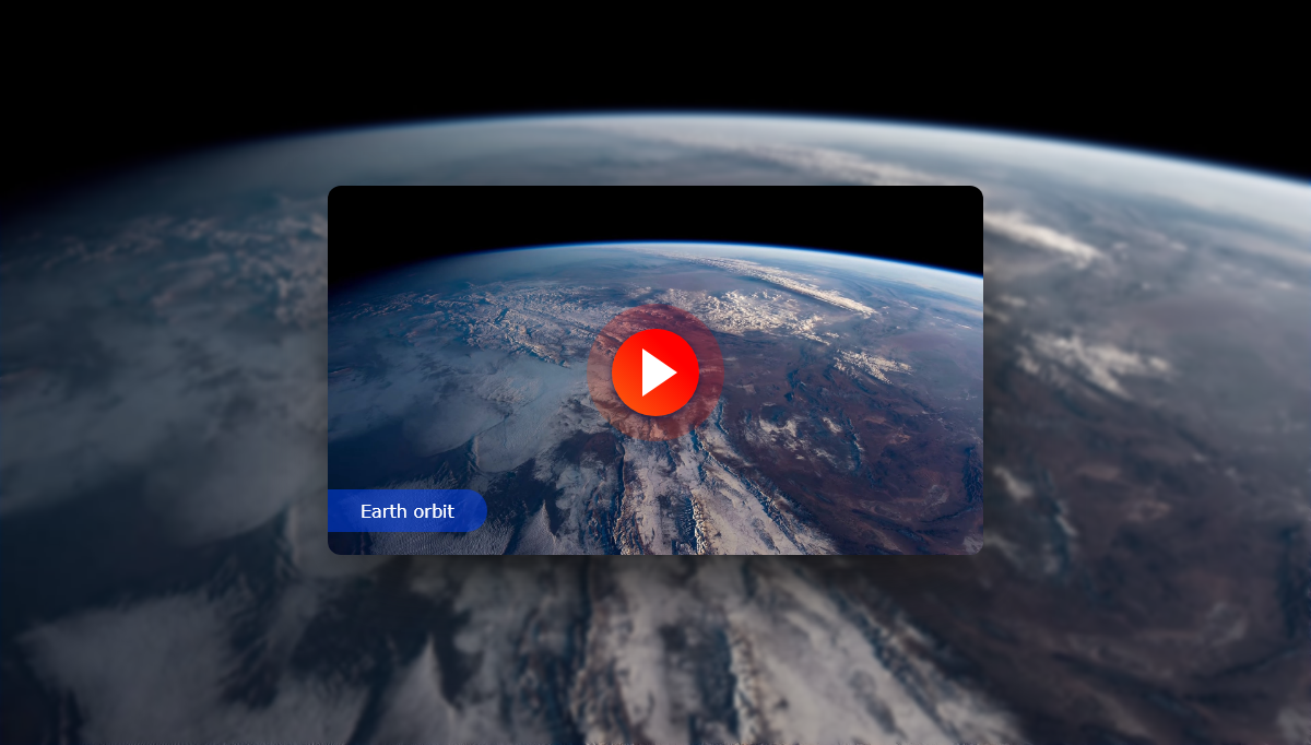 jQuery Music Players - Video card - Animated player