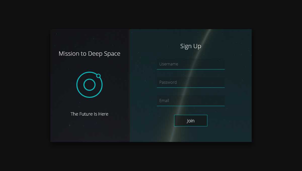 CSS Forms - Dark Sign Up Form