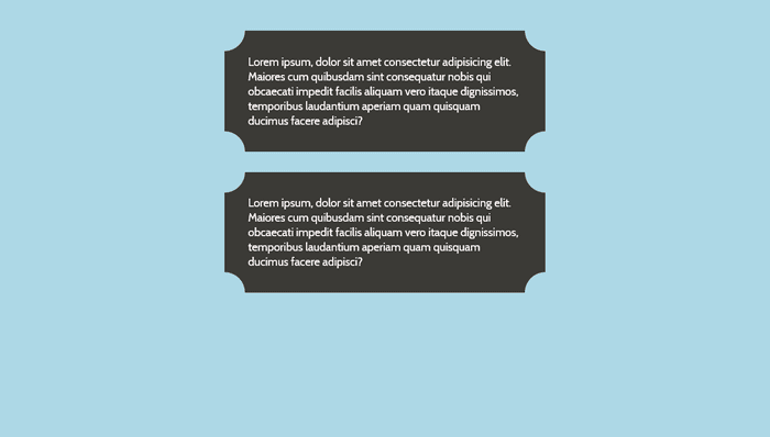 CSS Corners - Card with rounded corners