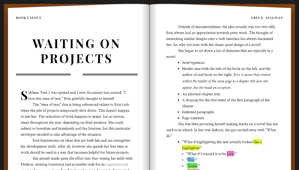 CSS Book Effects - Book HTML