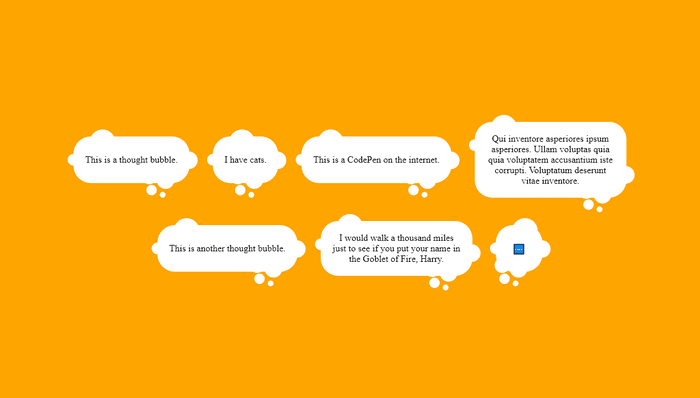 CSS Speech Bubbles - Pure CSS Thought Bubbles