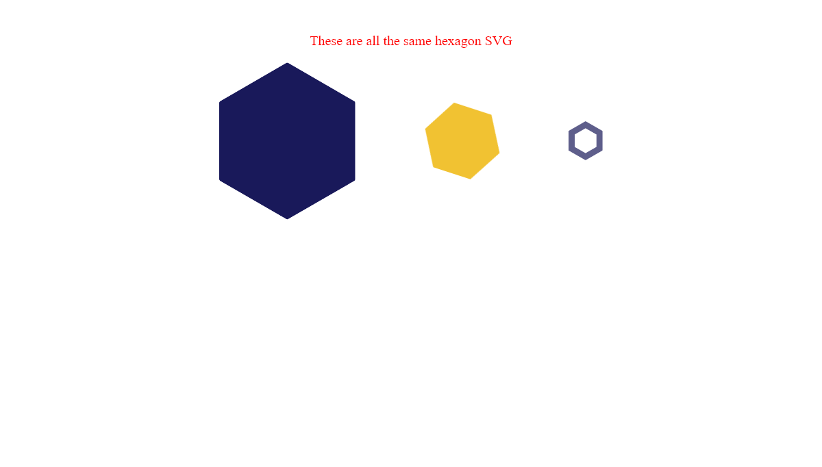 CSS Hexagons - Different Styled Heaxgon SVGs with CSS
