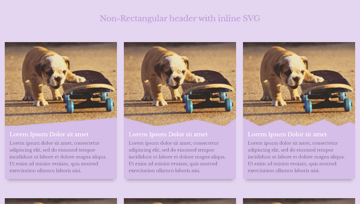 CSS Headers and Footers - Non Rectangular CSS Headers With Inline SVG