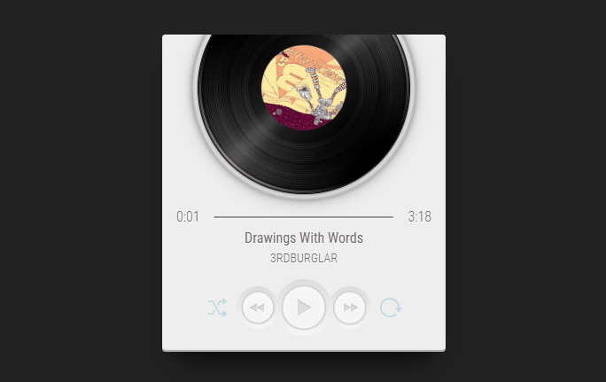 jQuery Music Players - Skeuomorphic Audio Player