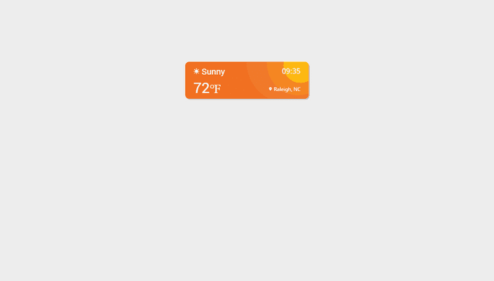 CSS Weather Widgets - Weather Widget