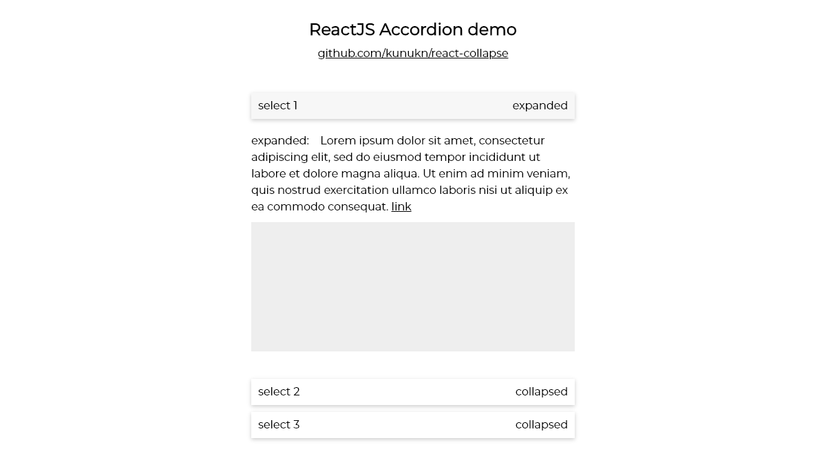 React.js Accordions - ReactJS accordion demo