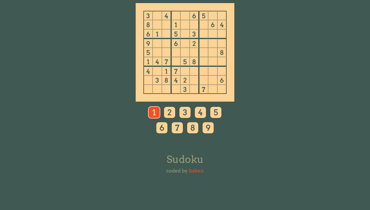 JavaScript Sudoku Games - Sudoku